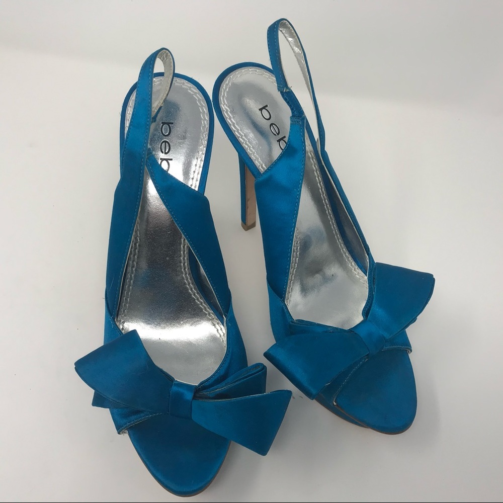 Satin Bow Heels - Picture 2 of 7